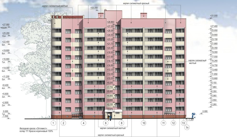 Жилой дом по ул. Ленинградской в 105 микрорайоне г.Череповца